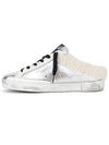 Superstar Sabot Shearling Mule Silver - GOLDEN GOOSE - BALAAN.