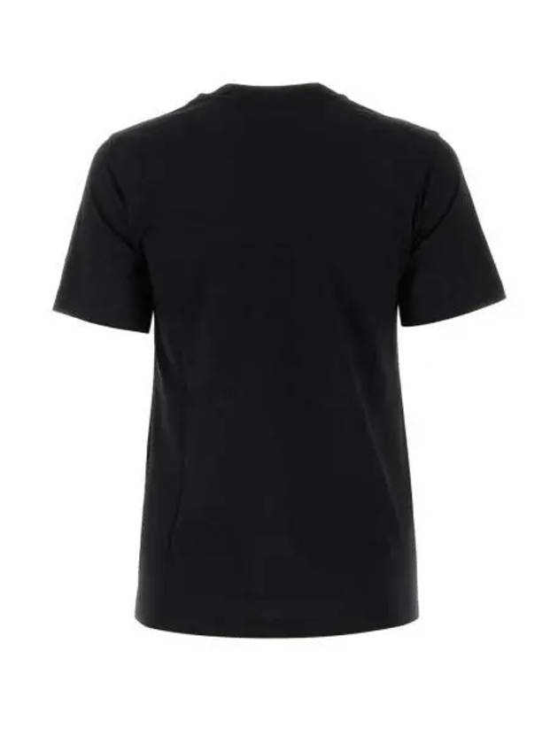 Embroidered Oak Leaf Crest Cotton Short Sleeve T-Shirt Black - BURBERRY - BALAAN 2