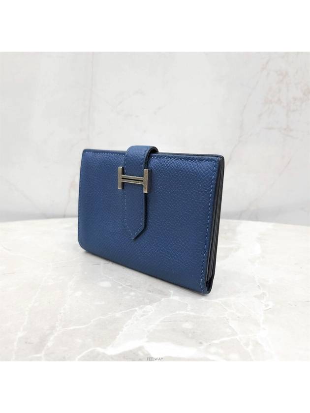 Lux You Bean compact card wallet navy - HERMES - BALAAN 2