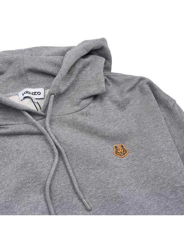 Women's Tiger Logo Cotton Hoodie Dove Grey - KENZO - BALAAN 4