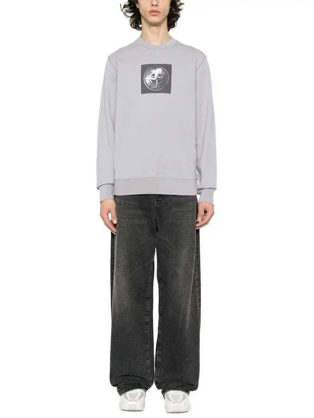 Institutional One Print Jersey Cotton Knit Top Light Grey - STONE ISLAND - BALAAN 3