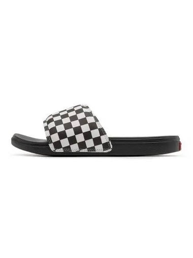 La Costa Slide On Checkerboard Slippers White Black - VANS - BALAAN 1