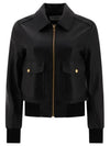 Biker Leather Jacket Black - CELINE - BALAAN 2