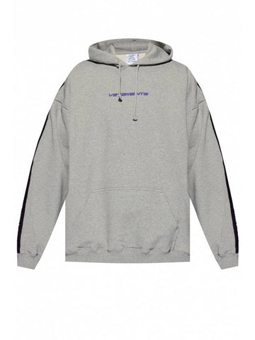 Logo Taping Hoodie Grey - VETEMENTS - BALAAN 1