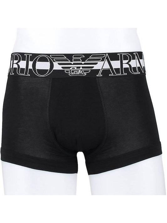 Striped Mega Logo Panties Black - EMPORIO ARMANI - 2