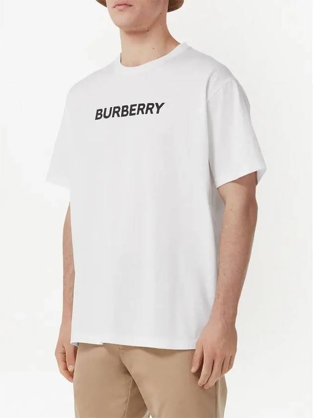 Logo Print Short Sleeve T-Shirt White - BURBERRY - BALAAN 4