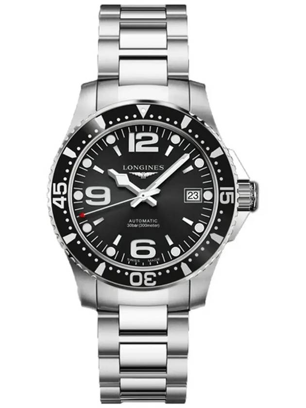 Hydroconquest 44MM Stainless Steel Watch Black - LONGINES - BALAAN 4