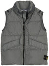 Kids Crinkle Reps Recycled Nylon Down Vest Pewter Grey - STONE ISLAND - BALAAN 3