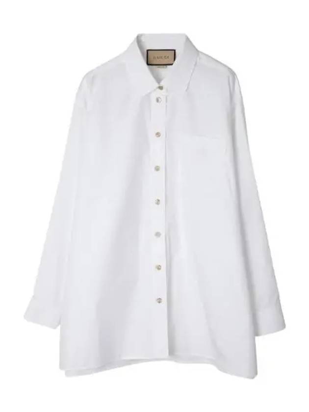 embroidered cotton shirt women - GUCCI - BALAAN 1