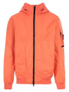 Men's Wappen Patch Naslan Watro Hooded Jacket Orange - STONE ISLAND - BALAAN 2