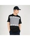 Block Taped Short Sleeve T-Shirt Black Grey - NIKE - BALAAN 2