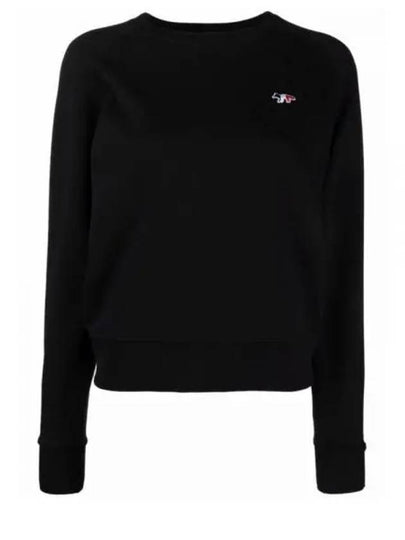 Tricolor Fox Patch Adjusted Sweatshirt Black - MAISON KITSUNE - BALAAN 2