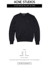 Face Patch Crew Neck Sweatshirt Black - ACNE STUDIOS - BALAAN 3