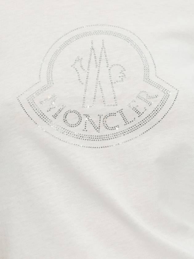 logo-beaded cotton T-shirt - MONCLER - BALAAN 5