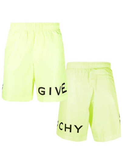 4G Logo Swim Shorts Green Neon - GIVENCHY - BALAAN 2