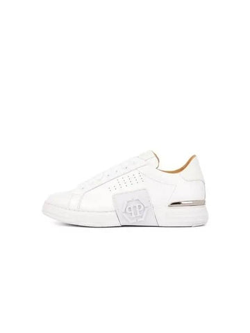 Men's side punching hexagon sneakers white 270892 - PHILIPP PLEIN - BALAAN 1