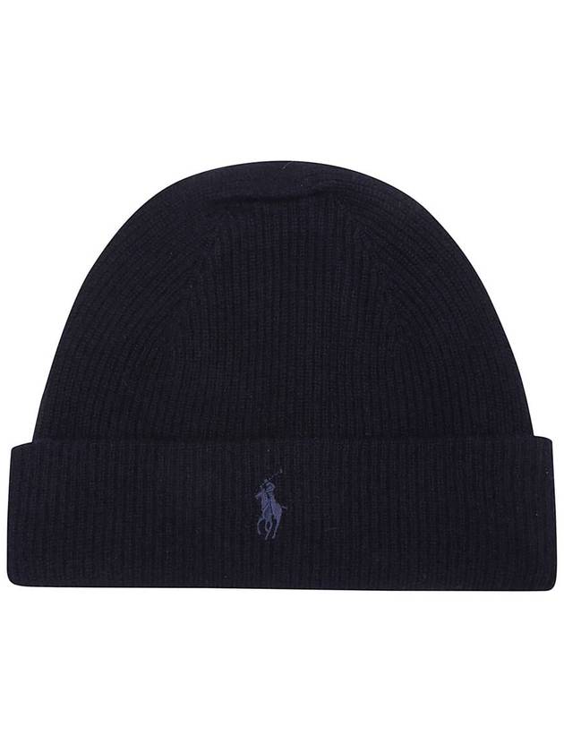 Pony Cashmere Beanie Navy - POLO RALPH LAUREN - BALAAN 2