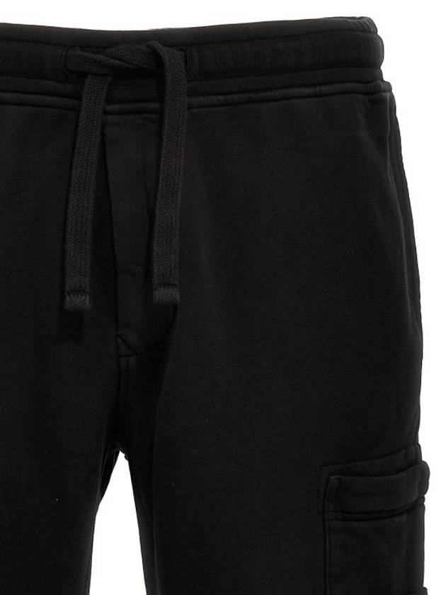 Wappen Patch Cotton Track Pants Black - STONE ISLAND - BALAAN 4