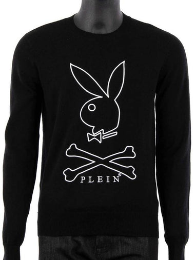 Men's Playboy collaboration 100% cashmere knit play boy knit top A18C MKO0444 PKN002N - PHILIPP PLEIN - BALAAN 1