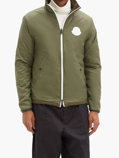 Logo Patch Camouflage Fleece Zip-Up Jacket Green - MONCLER - BALAAN 2