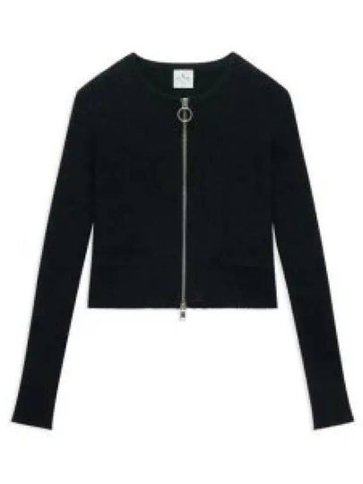 Heritage Light Rib Zip Cardigan Black - COURREGES - BALAAN 2