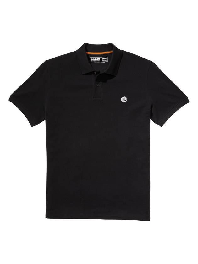 Men's Millers River Pique Polo Shirt Black - TIMBERLAND - BALAAN 1