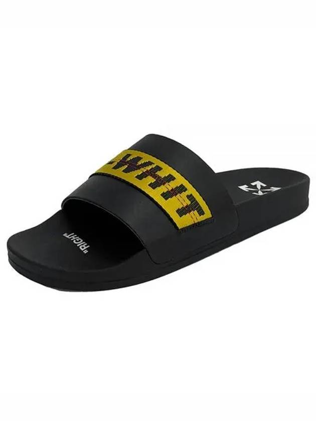 Industrial Logo Slide Slippers Black - OFF WHITE - BALAAN 2