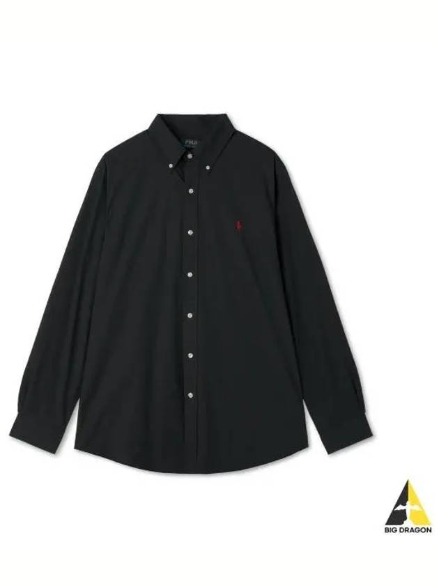 Custom fit poplin shirt black - POLO RALPH LAUREN - BALAAN 1