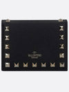 Small Rockstud Half Wallet Black - VALENTINO - BALAAN 2