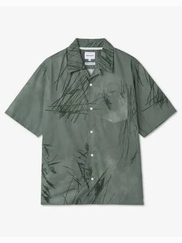 Kasten Print Short Sleeve Shirt Sage N4006208061 - NORSE PROJECTS - BALAAN 1