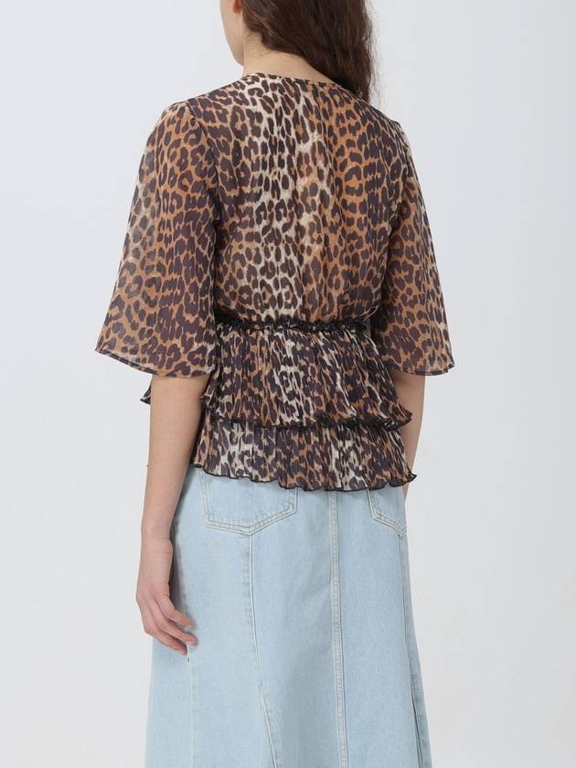 Blusa a v animalier Ganni - GANNI - BALAAN 3