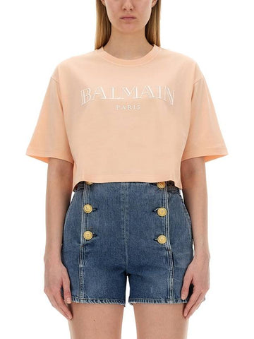 T-SHIRT WITH LOGO - BALMAIN - BALAAN 1