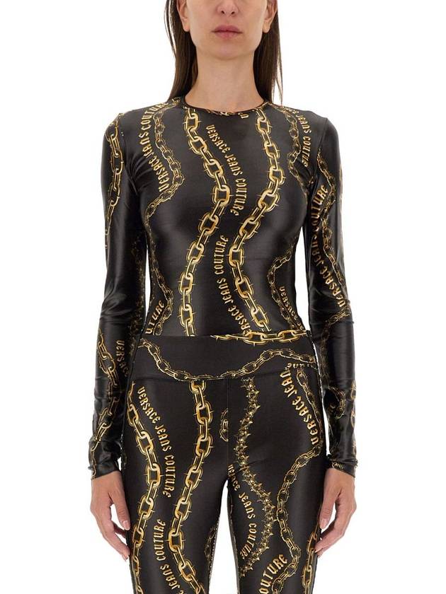 Versace Jeans Couture "Chain Couture" Mesh Bodysuit - VERSACE - BALAAN 1