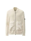 Cotton Mixed Bomber Cardigan White - CP COMPANY - BALAAN 2