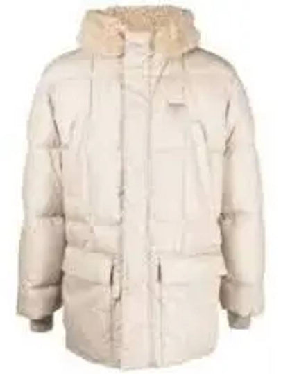 Triangle Logo Goose Down Padded Jacket Ivory - PRADA - BALAAN 2