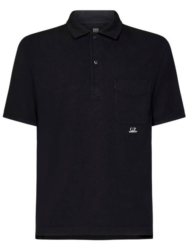 Pocket Polo Shirt Black - CP COMPANY - BALAAN 2