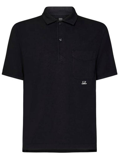 Pocket Polo Shirt Black - CP COMPANY - BALAAN 1