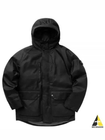 44736 Diagonal Wind Resistant Nylon Down Parka Black - STONE ISLAND - BALAAN 2