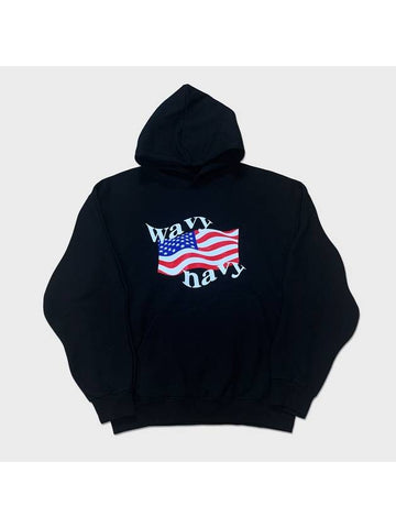 Unisex Wavy Navy Hoodie Black BAL10019 - RESPECT - BALAAN 1