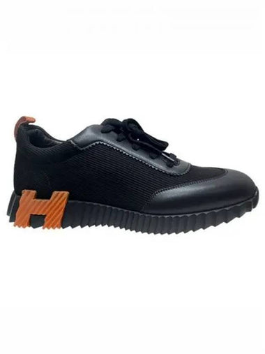 H212916Z HE2 Bouncing Sneakers Technical Canvas Calfskin Noir Miel Men s Shoes TEO 270632 - HERMES - BALAAN 1