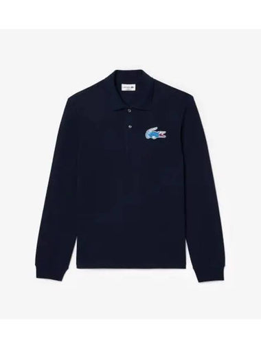 Men s Holiday Long Sleeve Polo Navy - LACOSTE - BALAAN 1