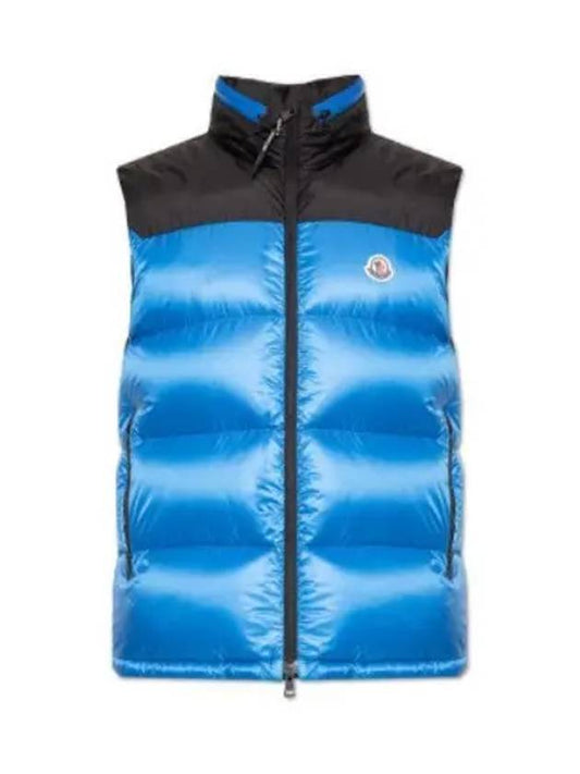 Ophrys Logo Patch Nylon Padding Vest Blue - MONCLER - BALAAN 2