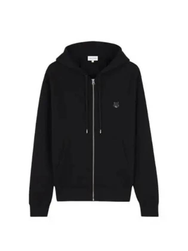 Bold Fox Head Patch Cotton Zip-Up Hoodie Black - MAISON KITSUNE - BALAAN 2