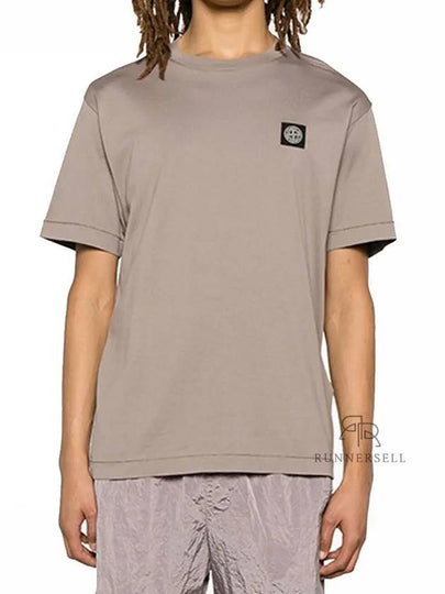 Logo Patch Short Sleeves T-Shirt Dove Grey - STONE ISLAND - BALAAN 2