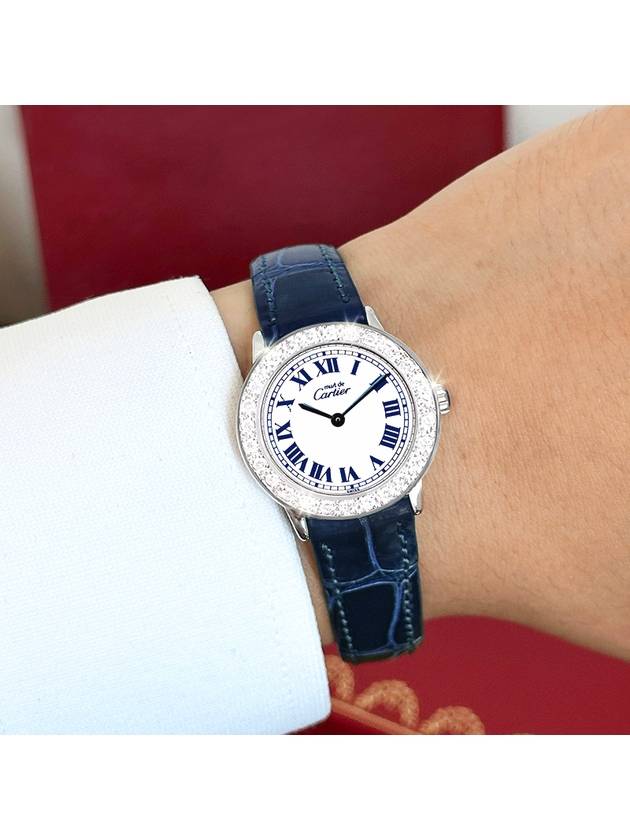 Must Ronde Big Diamond White Roman Dial Women s Watch - CARTIER - BALAAN 9