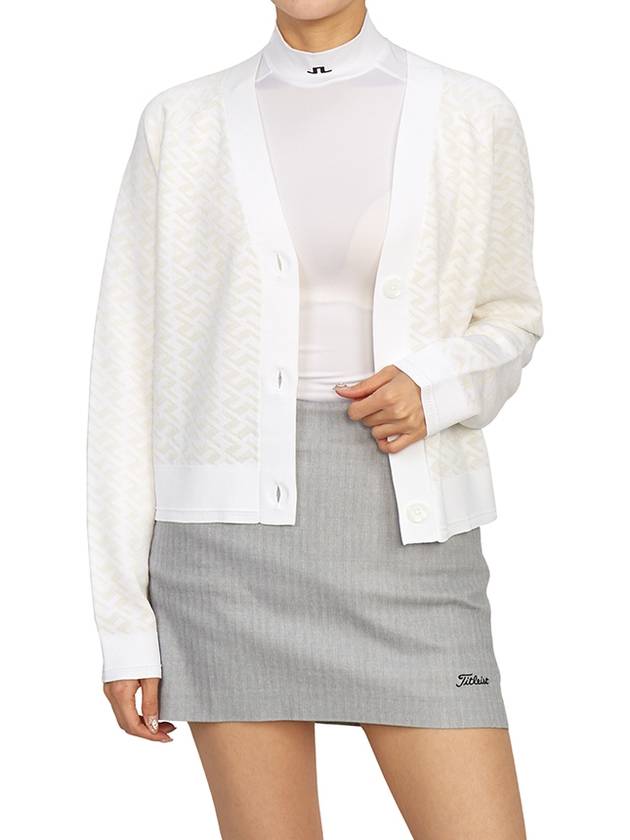 Women's Hanna Knit Cardigan White - J.LINDEBERG - BALAAN 6