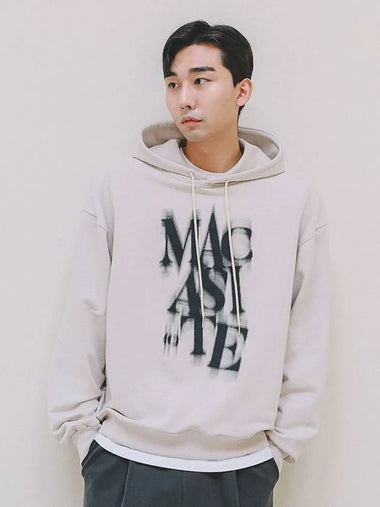 Spread Logo Hoodie Warm Grey - MACASITE - BALAAN 1