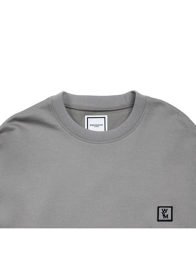 Men's back logo printing crewneck sweatshirt sweatshirt gray W231TS27726G - WOOYOUNGMI - BALAAN 3