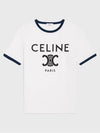 Paris T-Shirt in Cotton Jersey Black White - CELINE - BALAAN 3