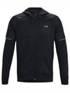 Men's Armor Fleece Storm Full Zip Hooded Jacket Black - UNDER ARMOUR - BALAAN 2